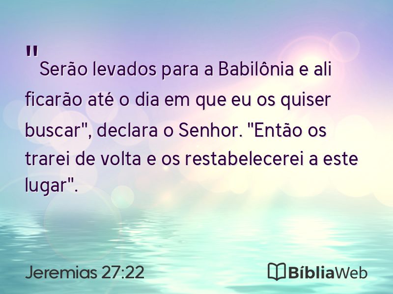 Jeremias 27:22 em imagem para compartilhar