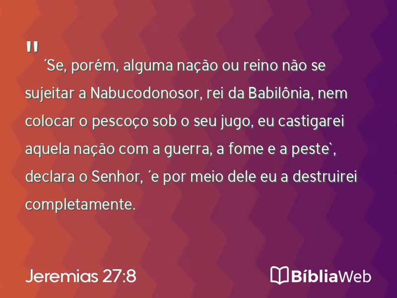 Jeremias 27:8 em imagem para compartilhar