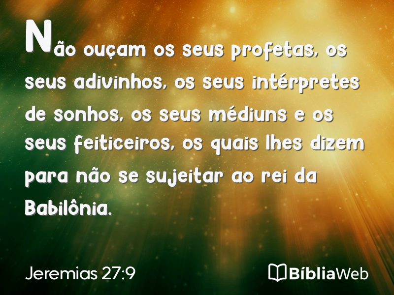 Jeremias 27:9 em imagem para compartilhar