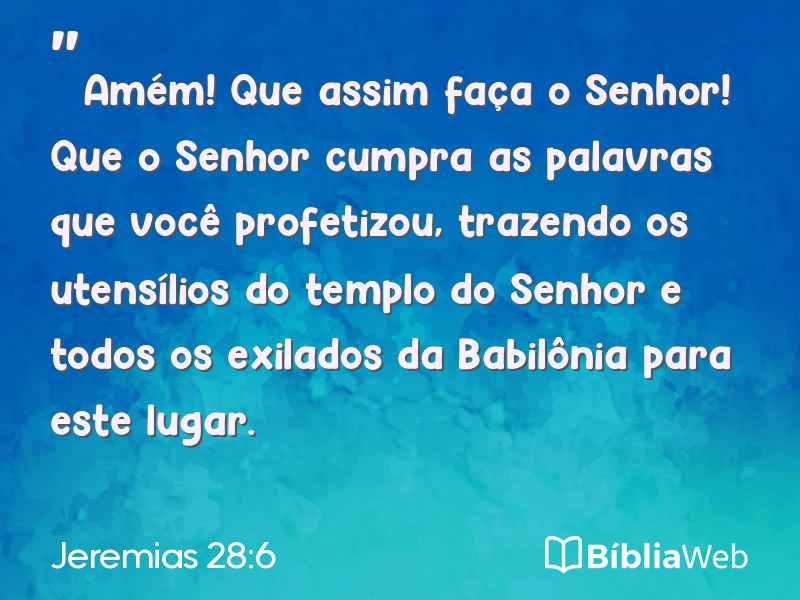 Jeremias 28:6 em imagem para compartilhar