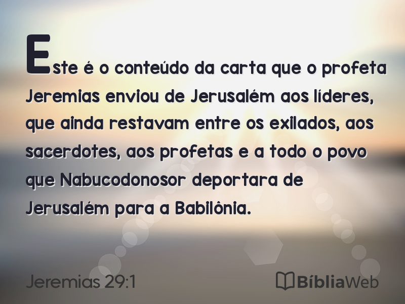 Jeremias 29:1 em imagem para compartilhar