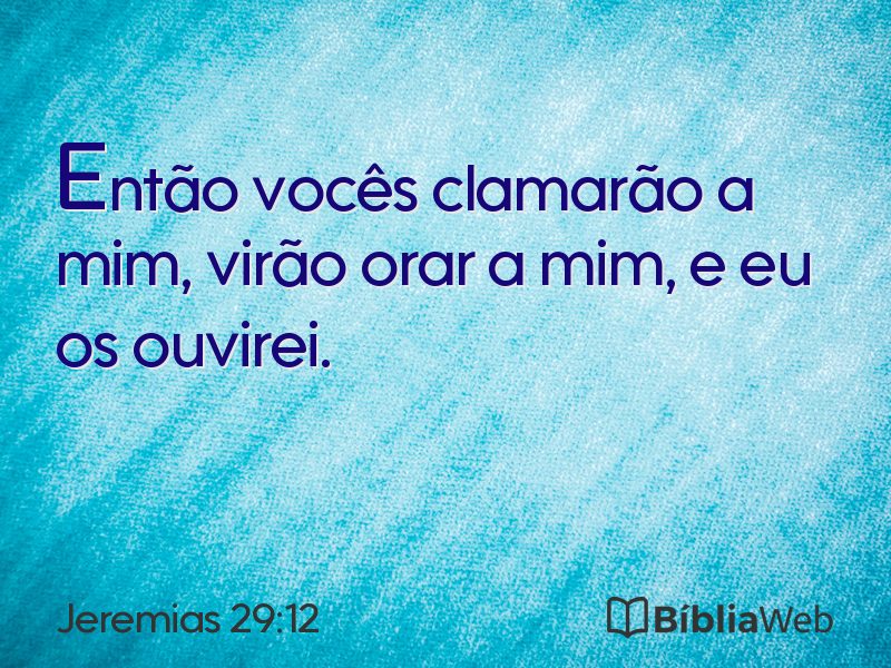 Jeremias 29:12 em imagem para compartilhar