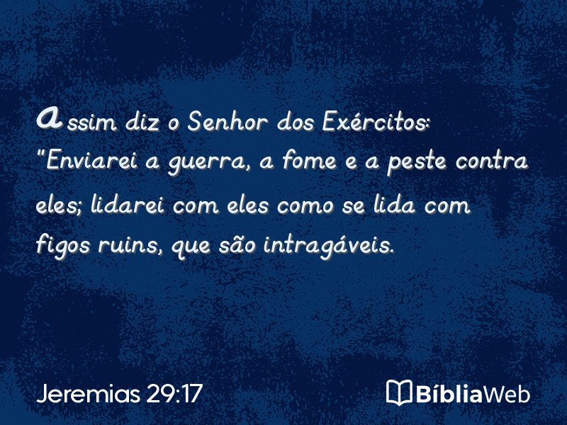 Jeremias 29:17 em imagem para compartilhar