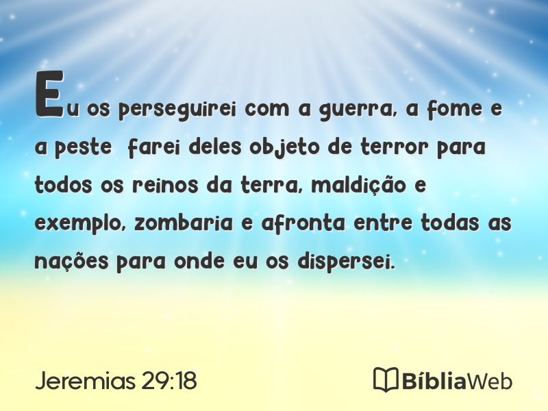 Jeremias 29:18 em imagem para compartilhar