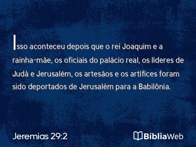 Jeremias 29:2 em imagem para compartilhar