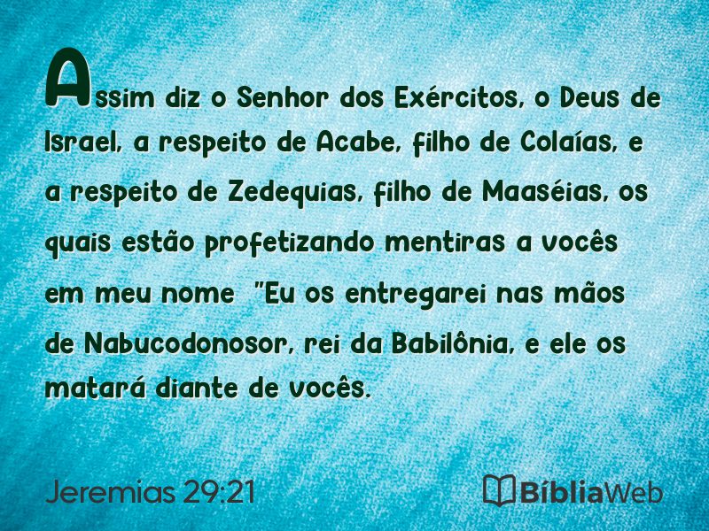 Jeremias 29:21 em imagem para compartilhar