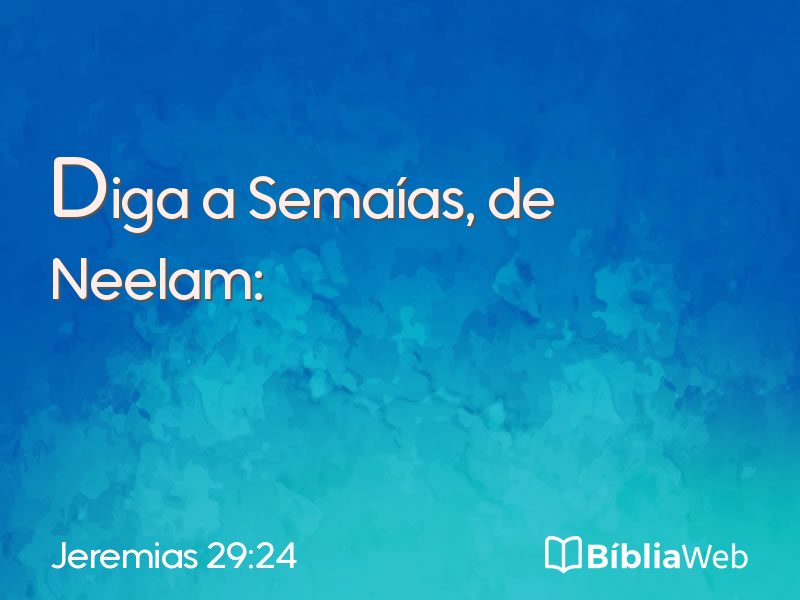 Jeremias 29:24 em imagem para compartilhar