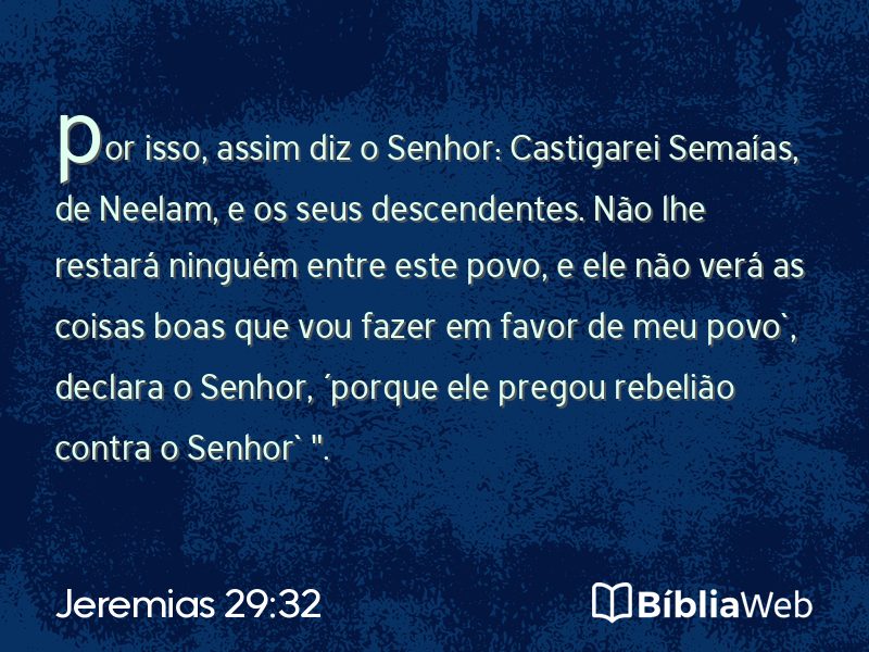 Jeremias 29:32 em imagem para compartilhar