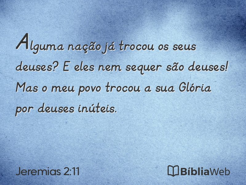 Jeremias 2:11 em imagem para compartilhar