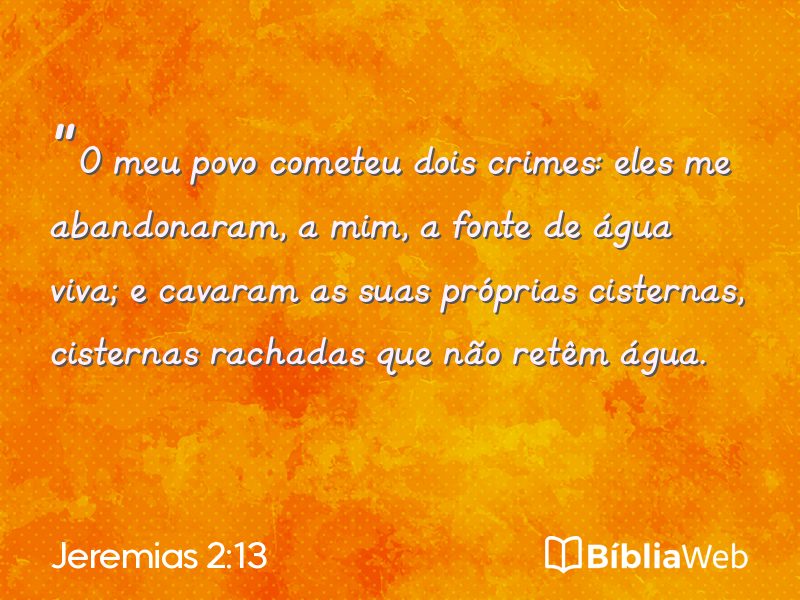 Jeremias 2:13 em imagem para compartilhar