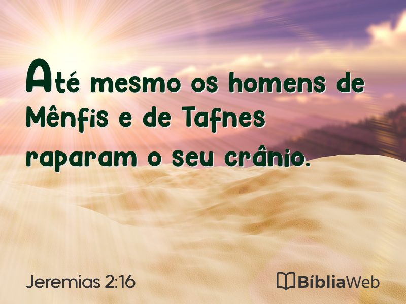 Jeremias 2:16 em imagem para compartilhar