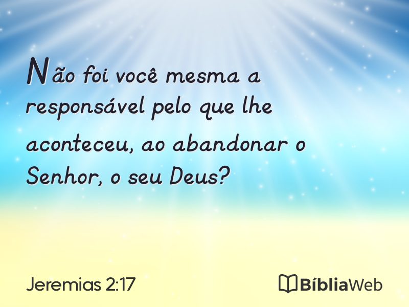 Jeremias 2:17 em imagem para compartilhar