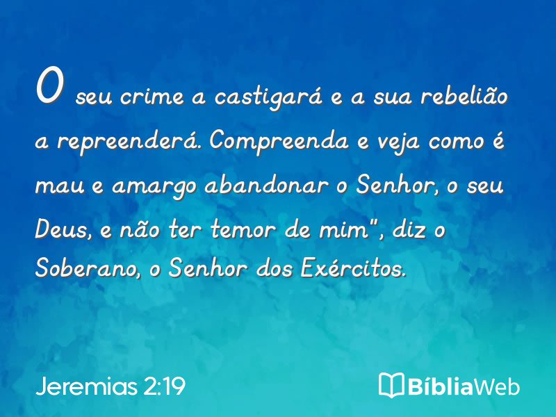 Jeremias 2:19 em imagem para compartilhar