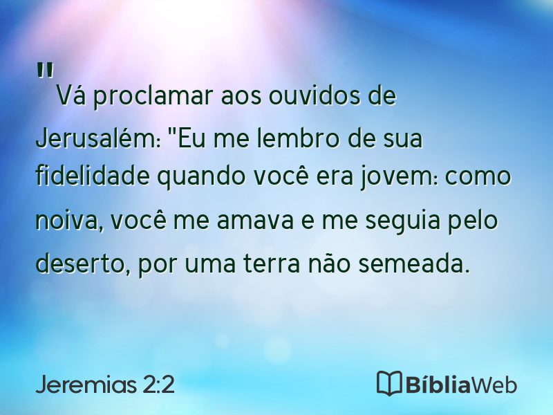 Jeremias 2:2 em imagem para compartilhar