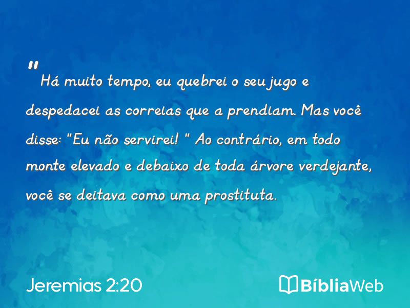 Jeremias 2:20 em imagem para compartilhar