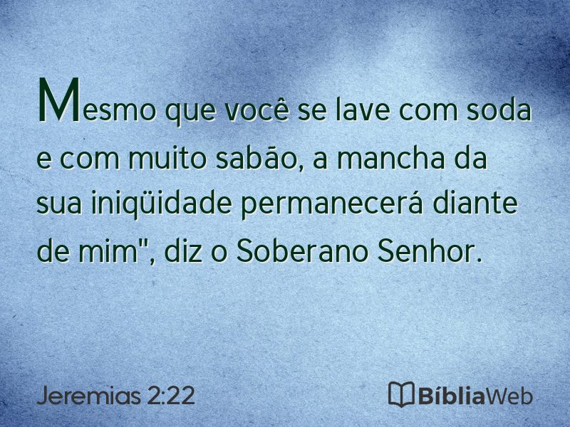 Jeremias 2:22 em imagem para compartilhar