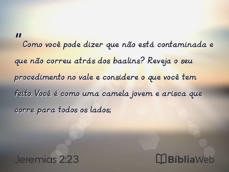 Jeremias 2:23 em imagem para compartilhar