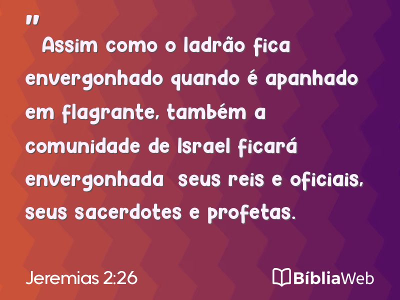 Jeremias 2:26 em imagem para compartilhar