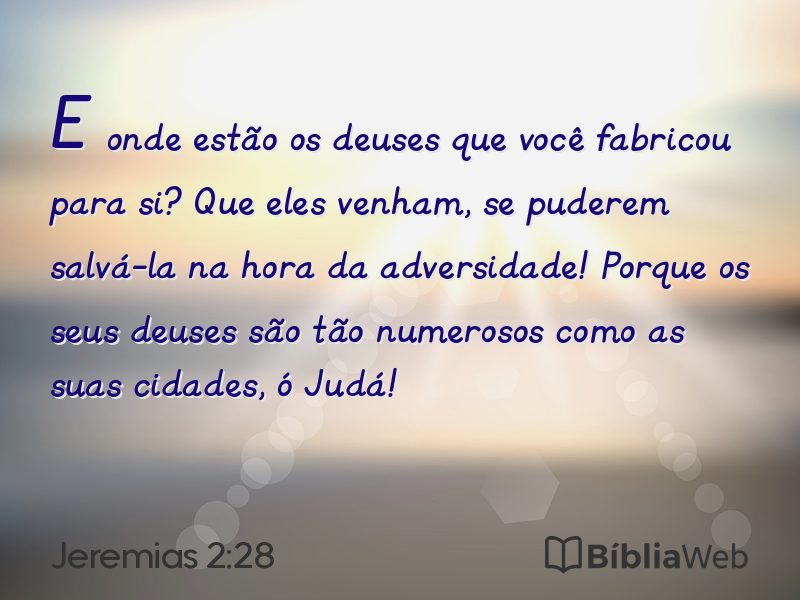 Jeremias 2:28 em imagem para compartilhar