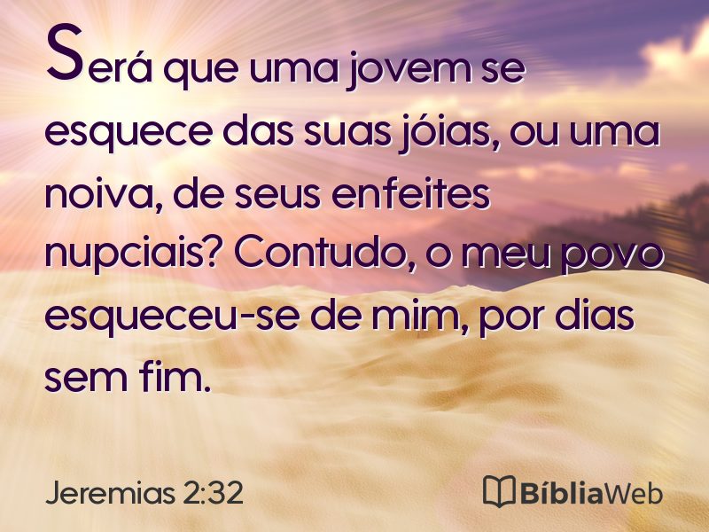 Jeremias 2:32 em imagem para compartilhar
