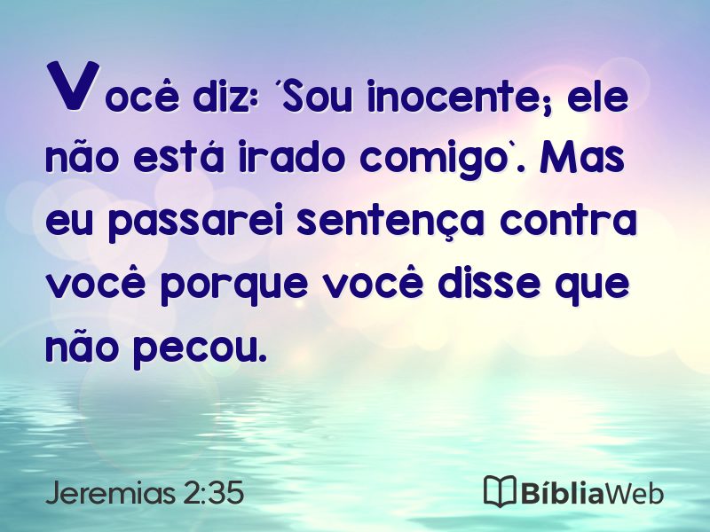 Jeremias 2:35 em imagem para compartilhar