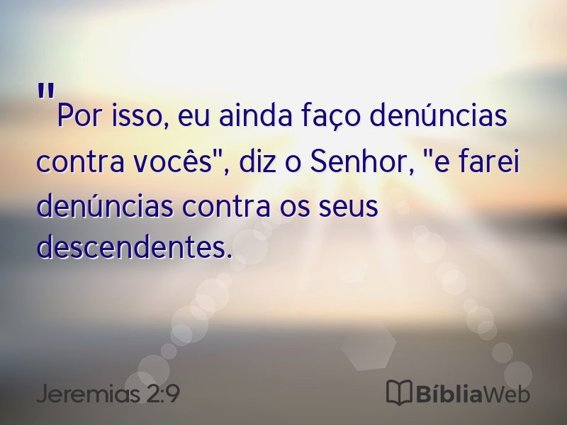 Jeremias 2:9 em imagem para compartilhar