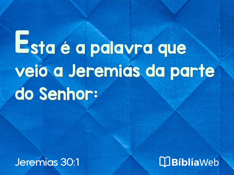 Jeremias 30:1 em imagem para compartilhar