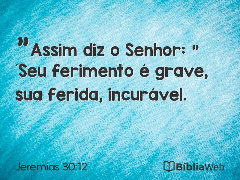 Jeremias 30:12 em imagem para compartilhar