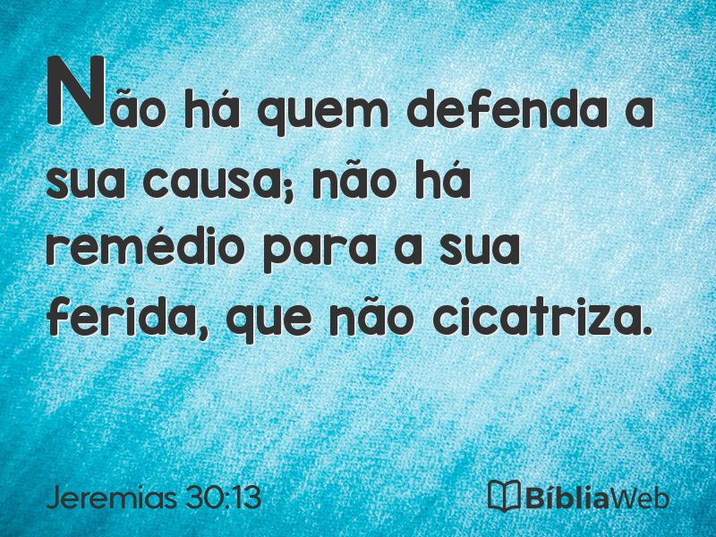 Jeremias 30:13 em imagem para compartilhar