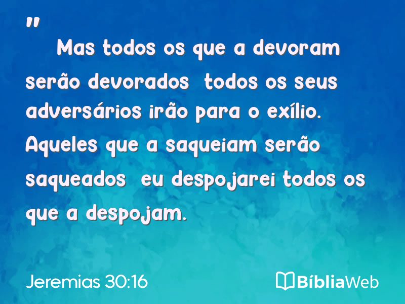 Jeremias 30:16 em imagem para compartilhar
