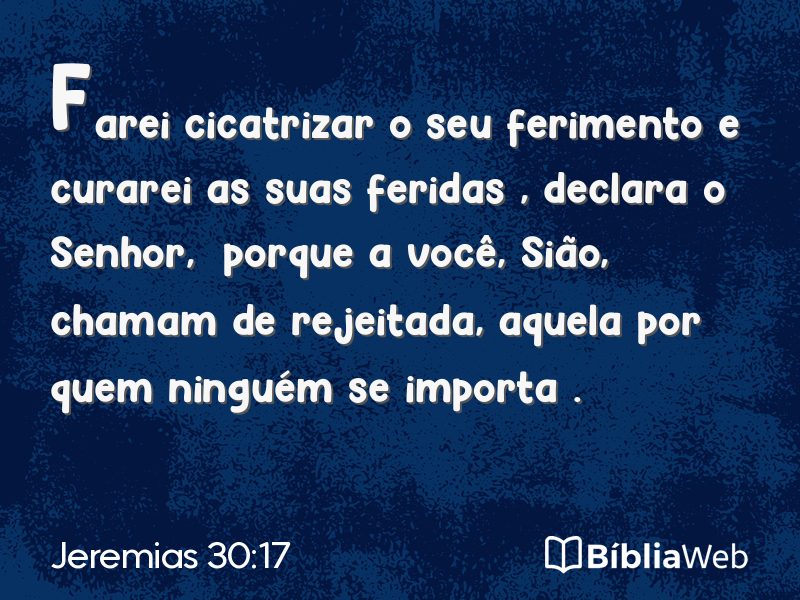 Jeremias 30:17 em imagem para compartilhar