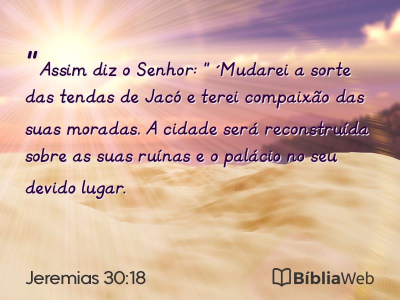 Jeremias 30:18 em imagem para compartilhar