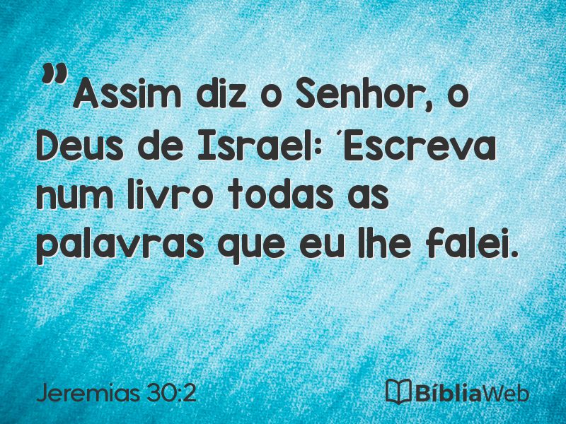 Jeremias 30:2 em imagem para compartilhar