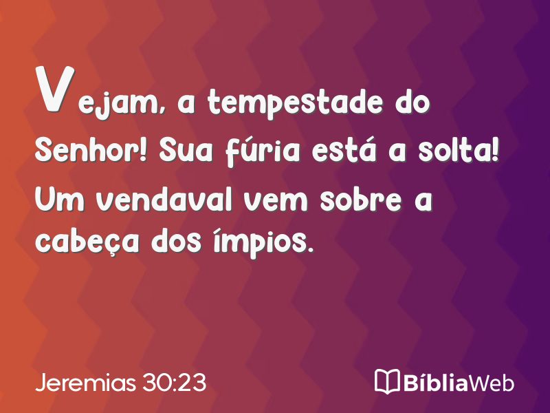 Jeremias 30:23 em imagem para compartilhar