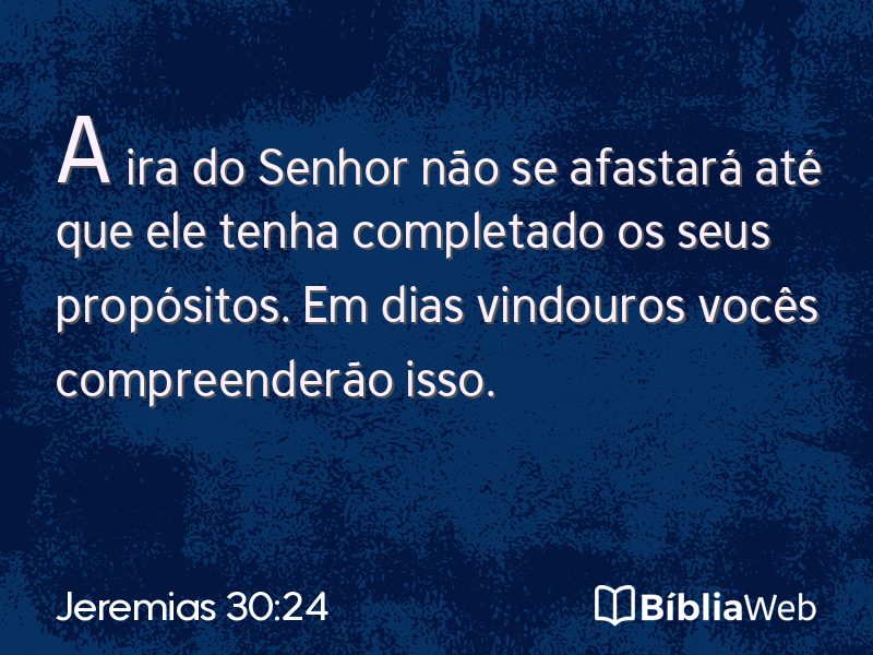 Jeremias 30:24 em imagem para compartilhar