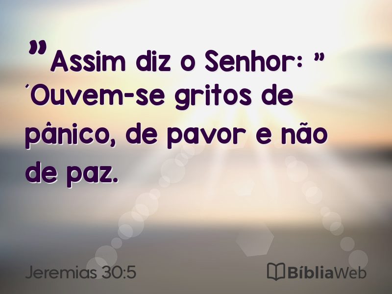 Jeremias 30:5 em imagem para compartilhar