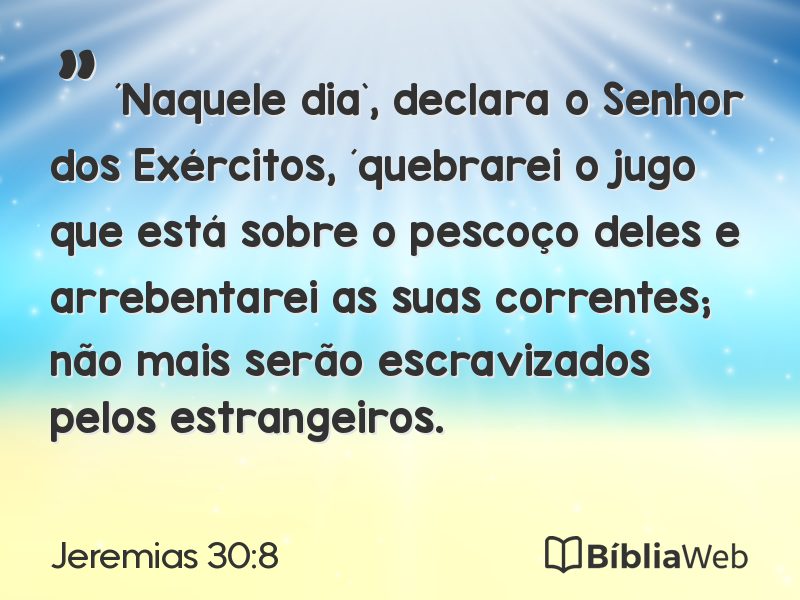 Jeremias 30:8 em imagem para compartilhar