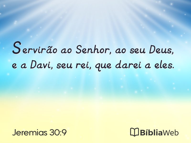 Jeremias 30:9 em imagem para compartilhar