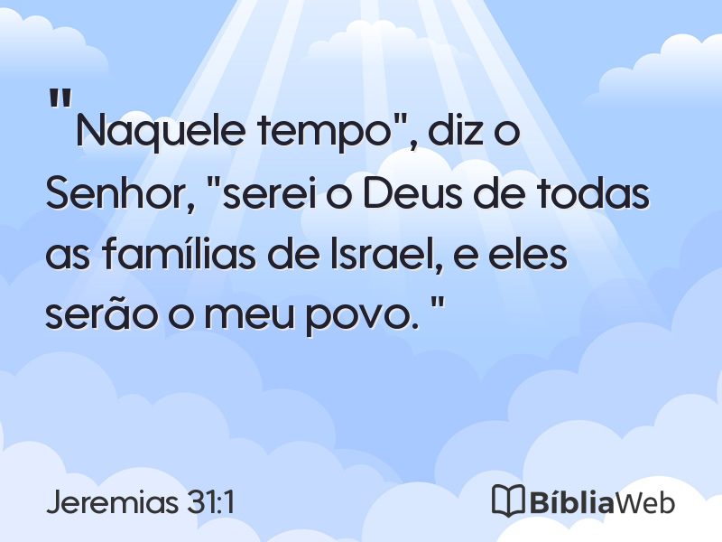 Jeremias 31:1 em imagem para compartilhar