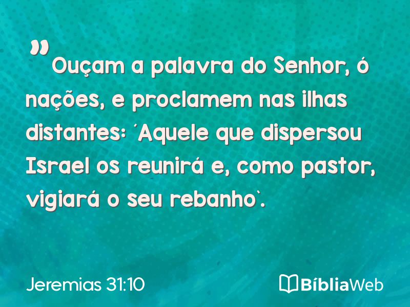 Jeremias 31:10 em imagem para compartilhar