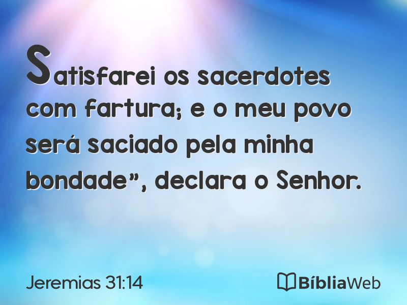 Jeremias 31:14 em imagem para compartilhar