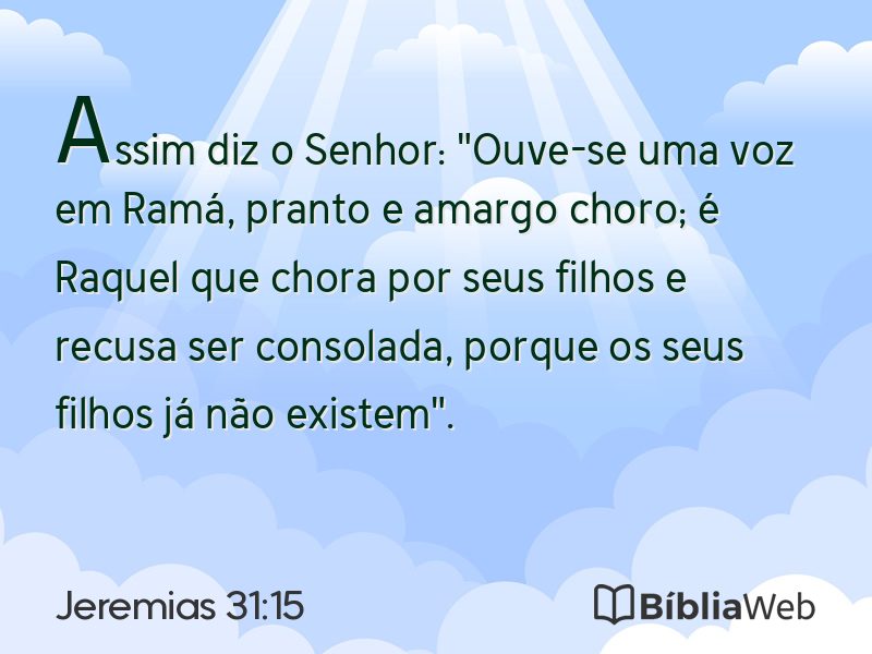 Jeremias 31:15 em imagem para compartilhar