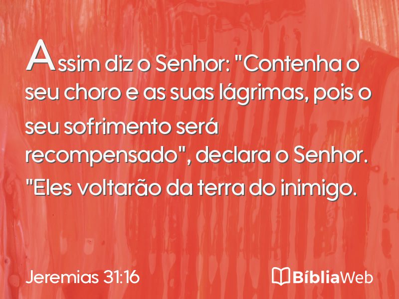 Jeremias 31:16 em imagem para compartilhar