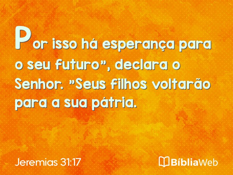 Jeremias 31:17 em imagem para compartilhar