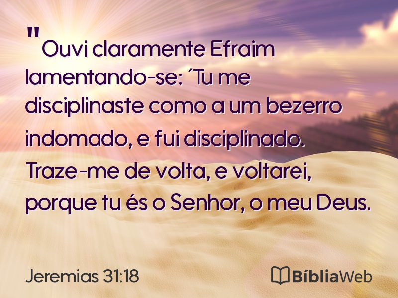 Jeremias 31:18 em imagem para compartilhar