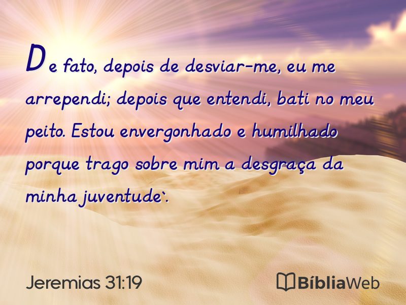 Jeremias 31:19 em imagem para compartilhar