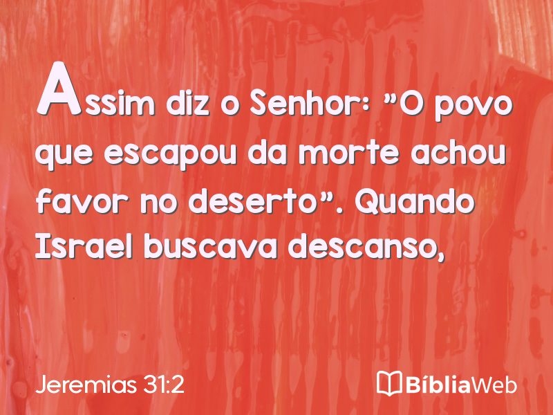 Jeremias 31:2 em imagem para compartilhar
