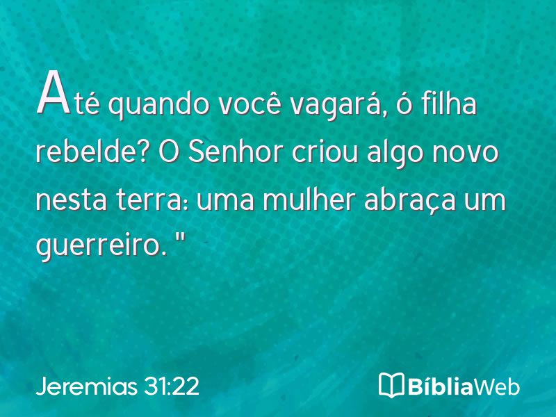 Jeremias 31:22 em imagem para compartilhar