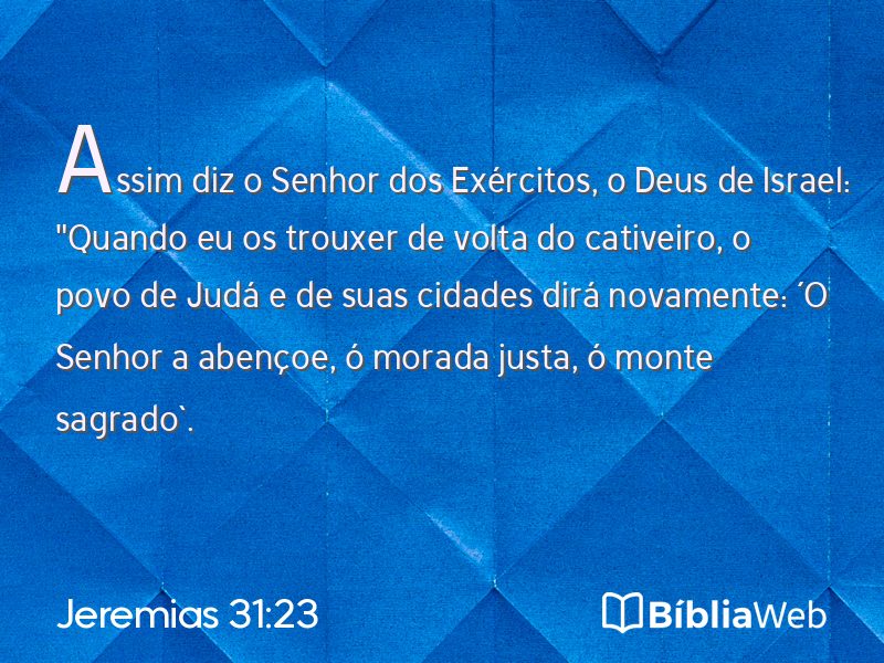Jeremias 31:23 em imagem para compartilhar