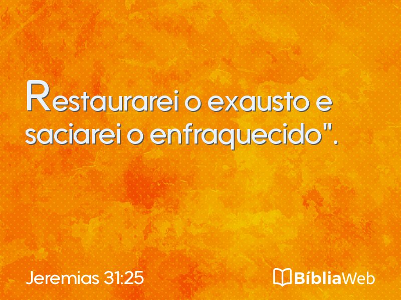 Jeremias 31:25 em imagem para compartilhar